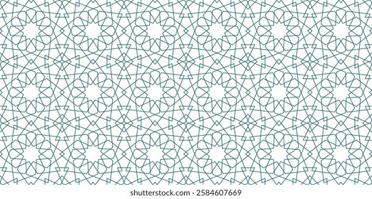 Seamless Islamic Geometric Pattern Traditional, Elegant, and Intricate Design for Backgrounds, Textiles, and Digital Art