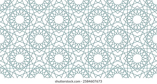 Seamless Islamic Geometric Pattern Traditional, Elegant, and Intricate Design for Backgrounds, Textiles, and Digital Art