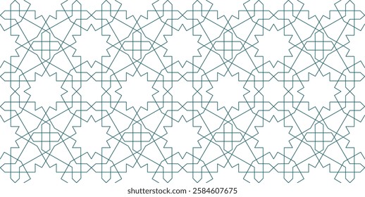 Seamless Islamic Geometric Pattern Traditional, Elegant, and Intricate Design for Backgrounds, Textiles, and Digital Art