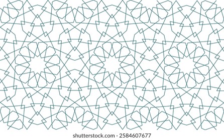 Seamless Islamic Geometric Pattern Traditional, Elegant, and Intricate Design for Backgrounds, Textiles, and Digital Art