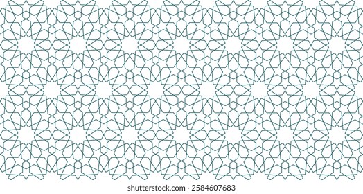 Seamless Islamic Geometric Pattern Traditional, Elegant, and Intricate Design for Backgrounds, Textiles, and Digital Art