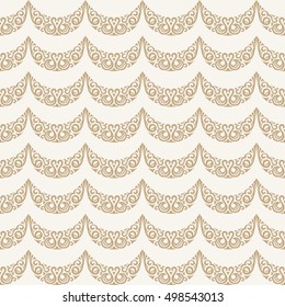 Seamless islamic gold pattern. Vintage floral background. Vector royal. Oriental design and baroque wallpaper
