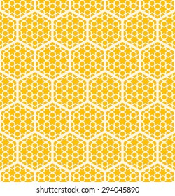 Seamless Islamic Lattice Pattern of Stars And Hexagons in Honeycomb Like Hexagonal Grids. Used on Window Screens.