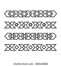 Seamless islamic ornamental borders