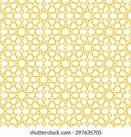 Seamless Islamic Pattern of 10 and 5 Point Stars.