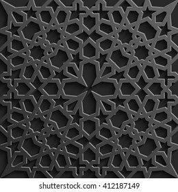 Seamless Islamic pattern 3D
