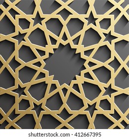 Seamless Islamic pattern 3D