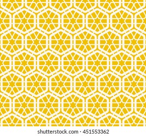 Seamless Islamic Pattern of 6-Stars Embedded in Hexagonal Lattice.