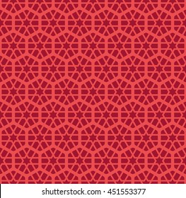 Seamless Islamic Pattern of 6-Stars Embedded in Hexagonal Lattice.