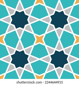 Seamless islamic pattern. Background vector illustration. Seamless girih pattern. Traditional Islamic Design. Mosque decoration element. Seamless geometric pattern. Vector decorative ornamental patter