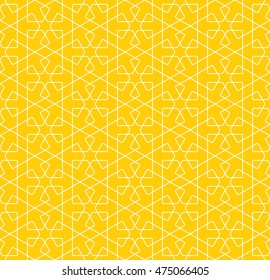 Seamless Islamic Pattern with Shapes of 6 Point Stars And Kite.