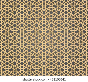 Seamless Islamic Pattern of Stars and Hexagons.
