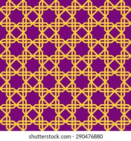 Seamless Islamic Pattern of Stars And Rhombus.