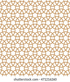 Seamless Islamic Pattern of Tessellations of  Six Point Stars, Shield , Wedge, Hexagon and 12 Sided Regular Polygons.