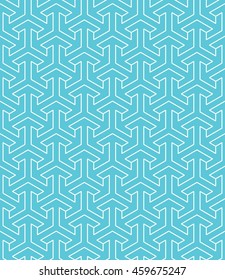 Seamless Islamic Pattern of Triple Arrow Head Interlocked.