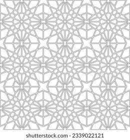 Seamless islamic pattern. Vector Girih pattern. Background vector illustration. Seamless girih pattern. Traditional Islamic Design. Mosque decoration element. Seamless geometric pattern.