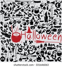 Seamless isolate graphic element for Halloween event.