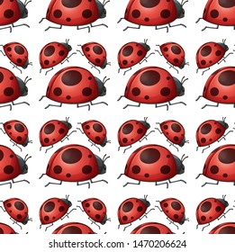Seamless and isolated animal pattern cartoon illustration