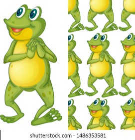 Seamless and isolated animal pattern cartoon illustration