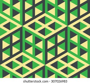 Seamless isometric geometric pattern template - background. Illustration