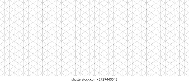 papel de grade isométrica sem costura traço triangular linear 