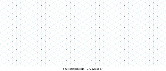 papel de grade isométrica sem costura pontilhado linear triangular