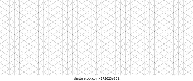 papel de grade isométrica sem costura planta triangular linear
