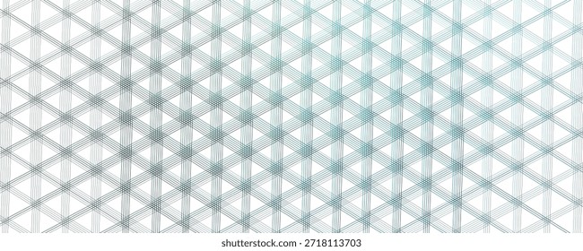 Seamless isometric grid paper. Repeating pattern of dotted linear triangles. Graphic guide background for engineering, architectural, and technical drawings. Vector blue line ruler sheet page template.