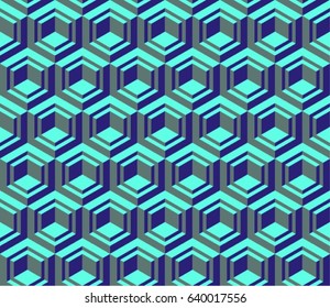 Seamless Isometric Modern geometric background pattern