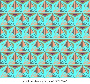 Seamless Isometric Modern geometric background pattern