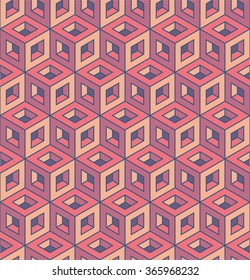 seamless isometric multicolour cube pattern. each detail in separate layer.