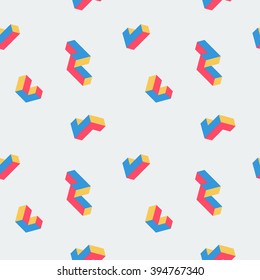 Seamless isometric pattern design. 