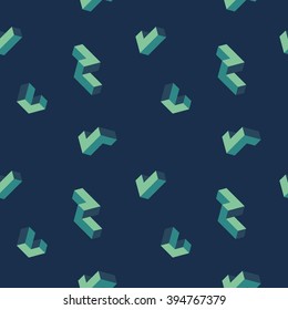 Seamless isometric pattern design. 