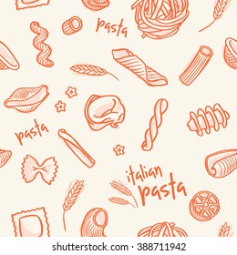 seamless italian pasta pattern