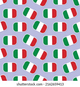 Seamless Italy flag in flat style pattern