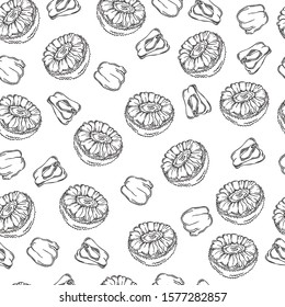 Seamless Jackfruit Graphic Vector Pattern