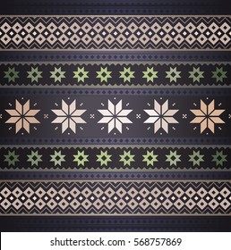 Seamless jacquard knitting pattern. Knitwear texture. Vector Illustration.