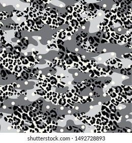 seamless jaguar camouflage pattern -vector