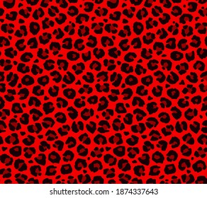 Seamless jaguar fur pattern. Fashionable wild color leopard print background. Modern panther animal fabric textile print design. Stylish vector color illustration