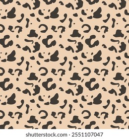 A seamless Jaguar fur pattern vector design. A seamless patterns of leopard on cream background. Wildlife seamless repeat