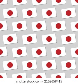 Bandera de Japón sin inconvenientes en un patrón de estilo plano