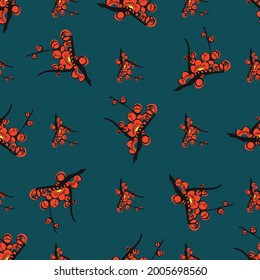 Seamless Japanese cherry blossom asian illustration background pattern - Vector.