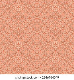 seamless Japanese circle overlaps the background pattern
