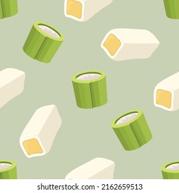 Seamless Japanese deserts illustration cartoon pattern