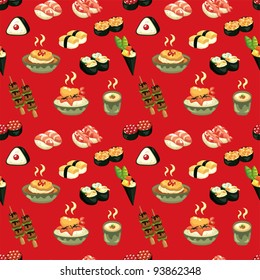 seamless Japanese food pattern