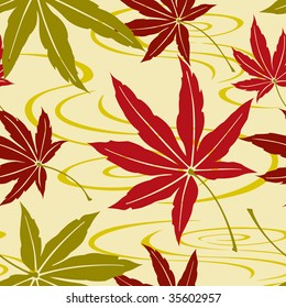 Seamless Japanese Maple Leaf Pattern