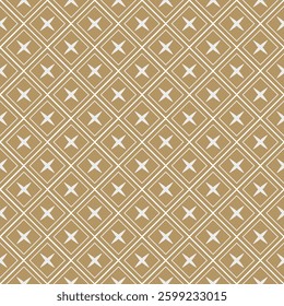 seamless japanese pattern diamond and tear shape flat outline style with gold color. vector illustration