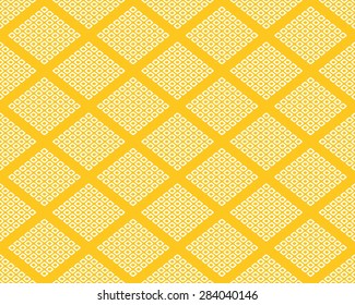 Seamless Japanese Pattern of Dots of Shibori Style Arranged in Diamond Shape.
