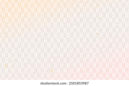 Seamless Japanese pattern with gold foil on washi paper.yagasuri