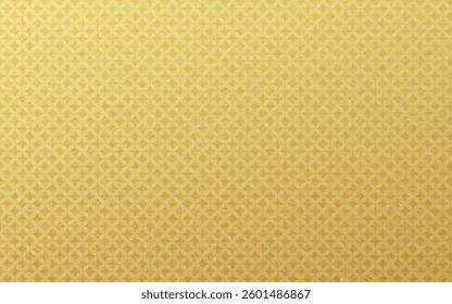 Seamless Japanese pattern with gold foil on washi paper. Gold color, Shippo pattern